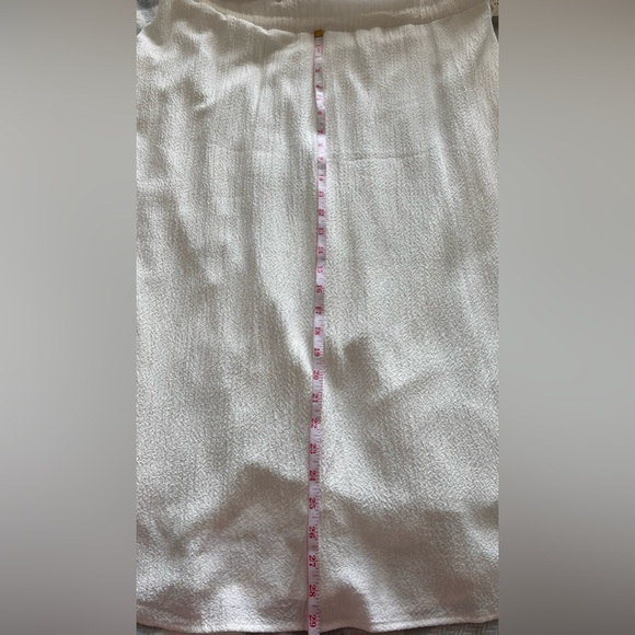 NWT - Anne Klein White Sleeveless Mid-Calf Tie Waist Dress - Picture 13 of 16